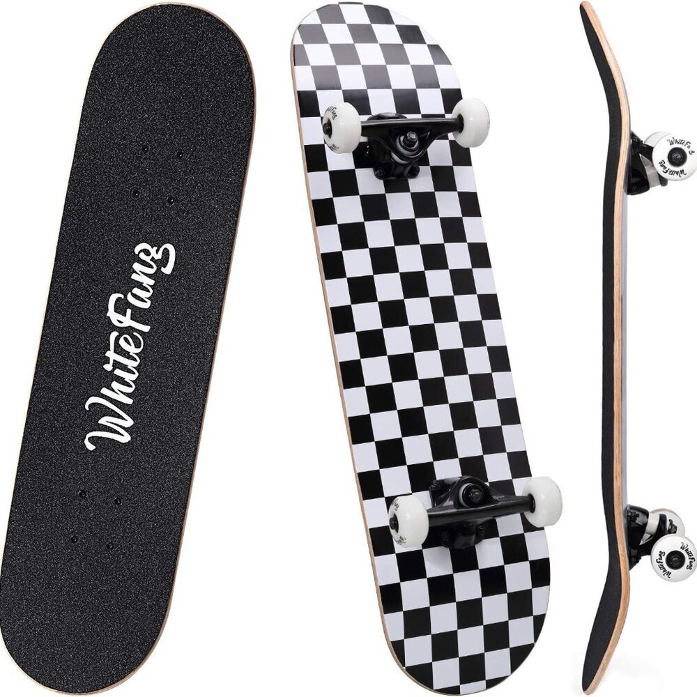Skateboards for Beginners, Complete Skateboard 31 x 7.88, 7 Layer Canadian Maple